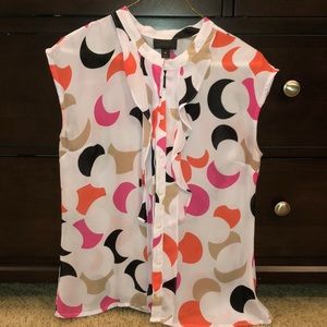 Worthington Semi-Sheer Ruffle Tank Top